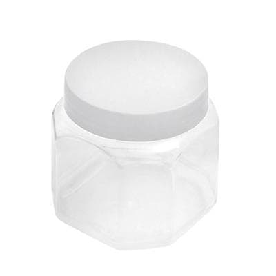 Octagonal Jar REANGWA No. 1031 Size 400 ML. (Pack 10 Pcs.) White - Clear