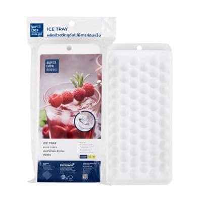 Ice Cubes Tray 63 Compartmets MICRON WARE JCP-5104 Size 11 x 23.5 x 3 CM. White