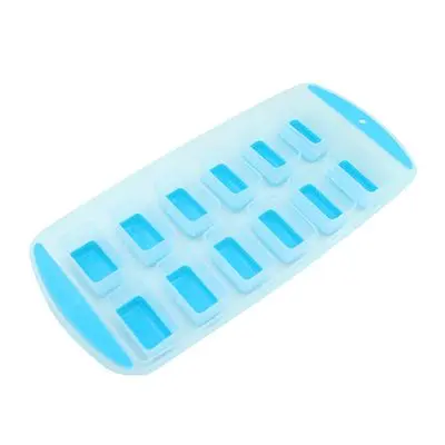 Ice Cubes Tray 12 Compartmets KASSA HOME TD0530-8-BL Size 11.8 x 24.8 x 2.8 CM. Blue