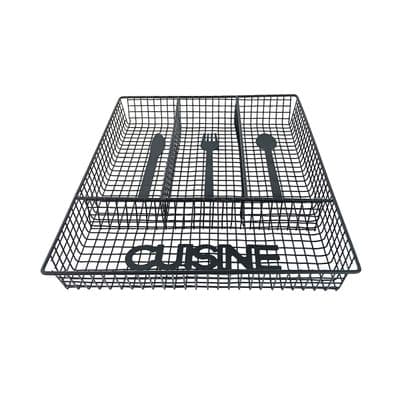 ถาดใส่ช้อนและอุปกรณ์ครัว 4 ช่อง Cusine KASSA HOME รุ่น HYX-20003P ขนาด 26 x 32.5 x 4 ซม. สีดำ