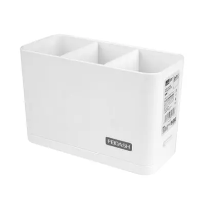 กล่องจัดเก็บอเนกประสงค์แบบแบ่งช่อง 3 ช่อง Kayla KASSA HOME รุ่น H2810 ขนาด 18 x 8.9 x 11.5 ซม. สีขาว