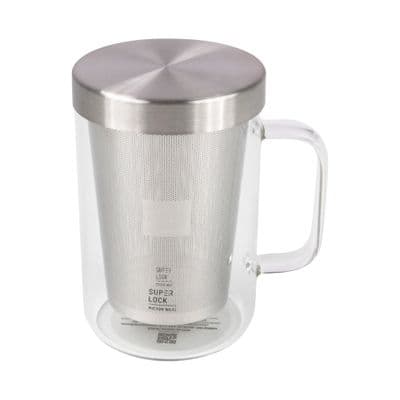 Tea Cup with Filter SUPER LOCK No. 5539 Size 500 ML. Clear