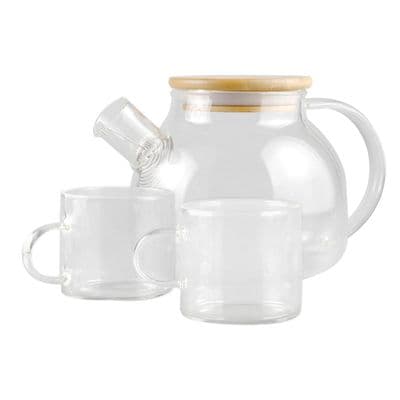 กาน้ำชาพร้อมแก้ว 2 ใบ KASSA HOME รุ่น Y126-143-Clear สีใส