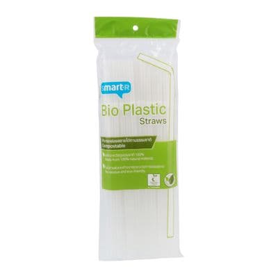 Flexible Straws SMARTER Biodegradable Size 23 CM (Pack 45 Pcs.)