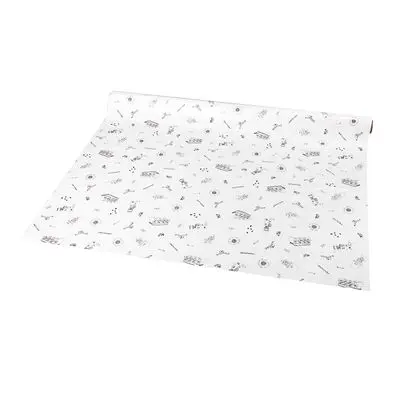 PVC Table Cloth (Cutting Per Meter) SRITHAI P-139 Size 135 cm. White