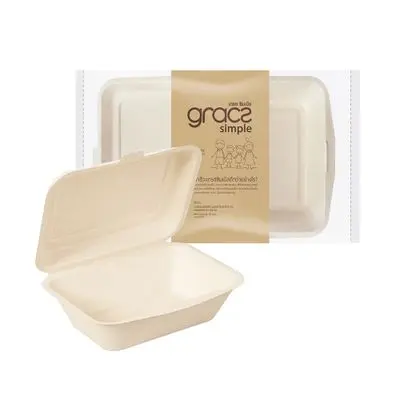 กล่องอาหาร 600 มล. GRACZ รุ่น B001 (แพ็ก 50 ชิ้น) สีน้ำตาล