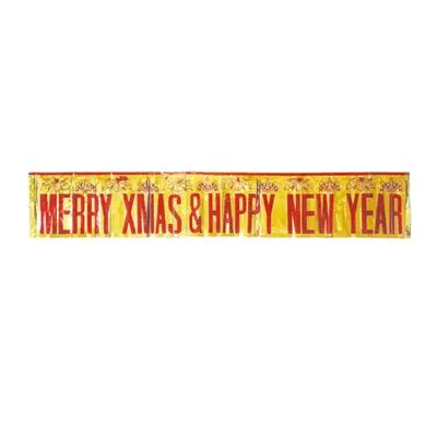 ป้ายตกแต่ง MERRY XMAS&HAPPY NEW YEAR BANGKOK CHRISTMAS รุ่น 4904-09 ขนาด 180 ซม.
