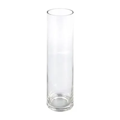 Glass Vase Cylindical Twenty KASSA HOME A4913330 Size 20 x 5 x 5 CM. Clear