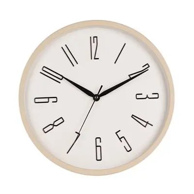 นาฬิกาแขวนผนังพลาสติก Neat KASSA HOME รุ่น JH6427 ขนาด 30.5 x 4.3 x 30.5 ซม. สีครีม