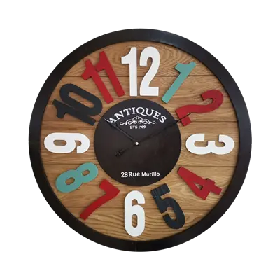 นาฬิกาไม้แขวนผนัง 24 นิ้ว Arcadia KASSA HOME รุ่น B0160 สีน้ำตาล - ดำ