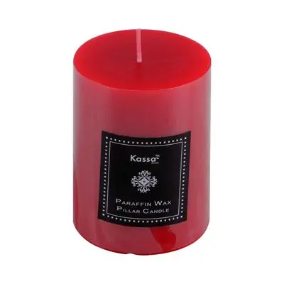 Candle Pillar M KASSA HOME C3755961-M Red