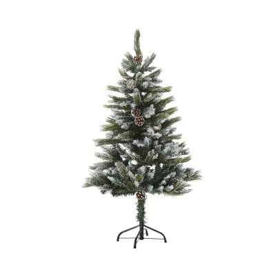 PVC Snow Christmas Tree 4 FT KASSA HOME B3921717 Size 63 x 120 cm Green
