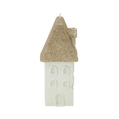 Paraffin Candle Little House KASSA HOME FA16505-26C 5.8x4.5x13.6 cm. Gold-White