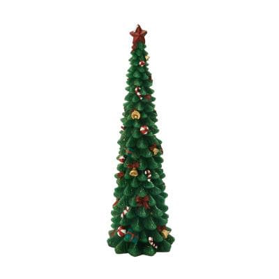 Paraffin Candle Xmas Tree KASSA HOME FA20619-467 6.5x6.5x18.5 cm. Green