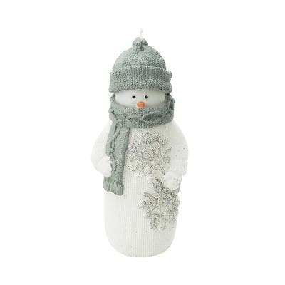 Paraffin Candle Snowman KASSA HOME FA16833-26H 9.1x7.6x20.4 cm. White-Green