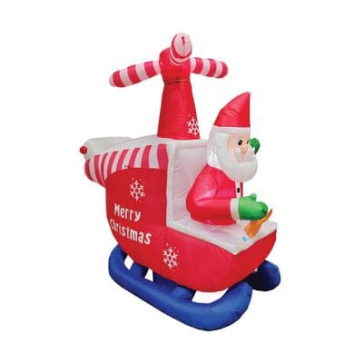 KASSA HOME Inflatable Doll Santa Flying Xmas23 (LDO2023C2139-150), Red