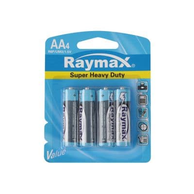 RAYMAX H.D Battery (R6) Size AA (Pack 4 Pcs.)