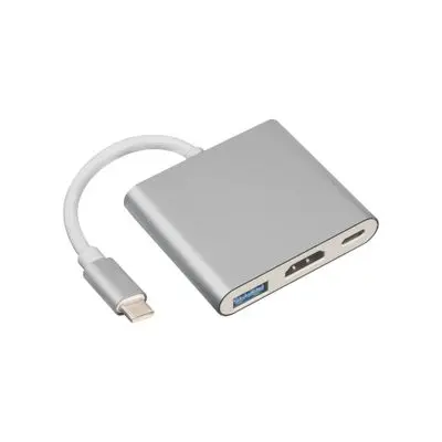 ตัวอ่าน 3in1 Type C TO HDMI/USB C Female/USB 3.0 SANDI รุ่น UTKE-2004301 คละสี